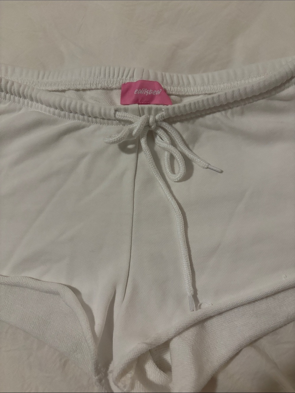 Edikted. Size XS.White Women's Drawstring Lounge Shorts